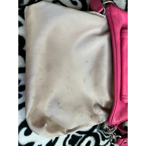 Hot Pink Leather Coach Crossbody with Turnlock - Picture 9 of 9